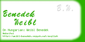 benedek weibl business card